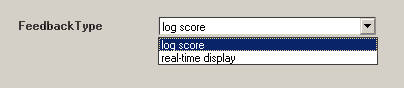 The two possible sources for the real-time feedback: log-score and real-time display
