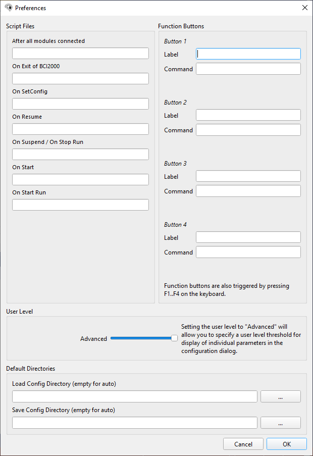 The Preferences Dialog