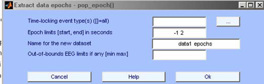 Extracting Data Epochs