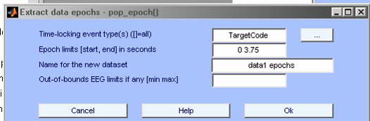 Extracting epochs