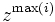 z^{\max(i)}
