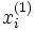 x^{(1)}_i