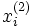 x^{(2)}_i