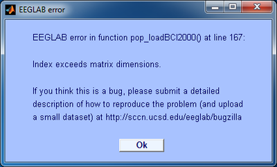 Error message
