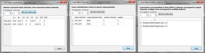 Settings Matrices
