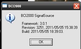 gUSBampSource.exe --version<br />of BCI2000 Version 3 (not running)