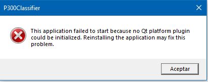 Error shown