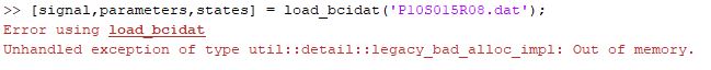 ERROR SHOWN IN MATLAB