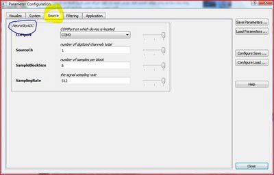 Missing tabs and parameters in the COnfig interface